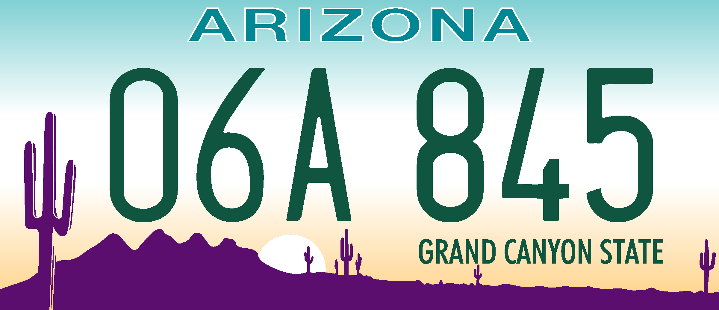 Arizona specialty plate metal